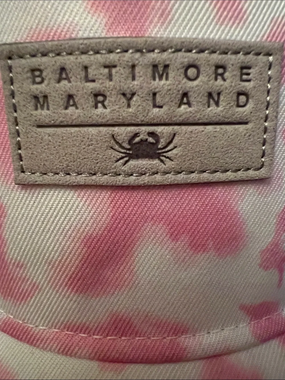 Gear For Sports Pink Tie-Dye Baseball Cap with Baltimore Maryland Patch